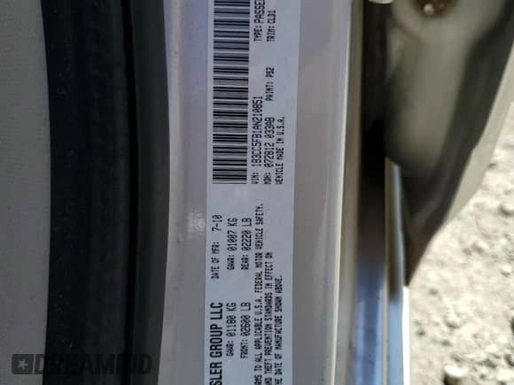 2010 Dodge Avenger R/T z VIN 1B3CC5FB1AN210851, wystawiony jako Copart lot #74276294 z przebiegiem 109 608 mil mil oraz Czysty tytuł • Clean title. Historia ofert i sprzedaży dostępna na DreamBid. Obrazek 12.