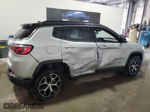 ✅ 2024 Jeep Compass Limited • VIN: 3C4NJDCN0RT125405 • Lot: 60204955. Listed on Copart with 34,041 mi. Free auction sales archive from the USA and detailed vehicle history report at DreamBid. Image 3.