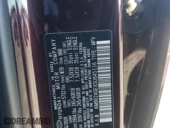 ✅ 2025 Hyundai Palisade SEL • VIN: KM8R24GEXSU845116 • Лот: 78303694. Размещён на Copart с пробегом 1 732 миль миль. Получите бесплатный доступ к архиву аукционных продаж из США и посмотрите подробный отчёт об истории автомобиля на DreamBid. Изображение 13.