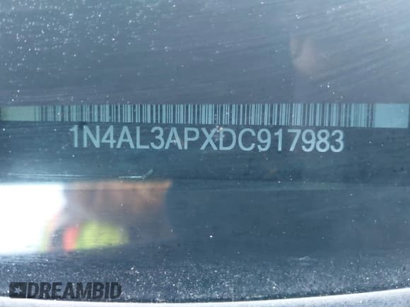 ✅ 2013 Nissan Altima SV • VIN: 1N4AL3APXDC917983 • Lot: 43881839. Listed on IAAI with 131,267 mi. Free auction sales archive from the USA and detailed vehicle history report at DreamBid. Image 9.