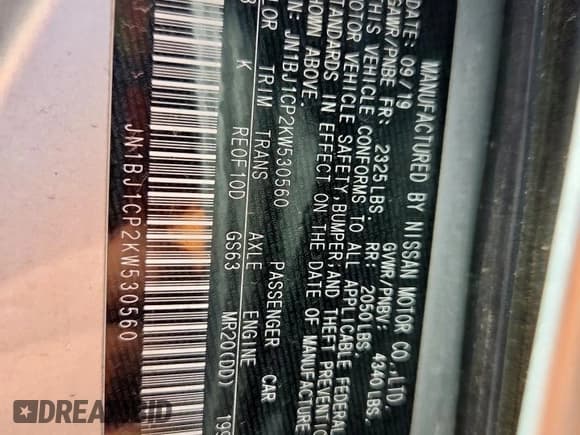 ✅ 2019 Nissan Rogue SV • VIN: JN1BJ1CP2KW530560 • Lot: 81927595. Wystawiony na Copart z przebiegiem 62 790 mil. Bezpłatny archiwum sprzedaży aukcyjnych z USA i szczegółowy raport historii pojazdu na DreamBid. Zdjęcie 12.