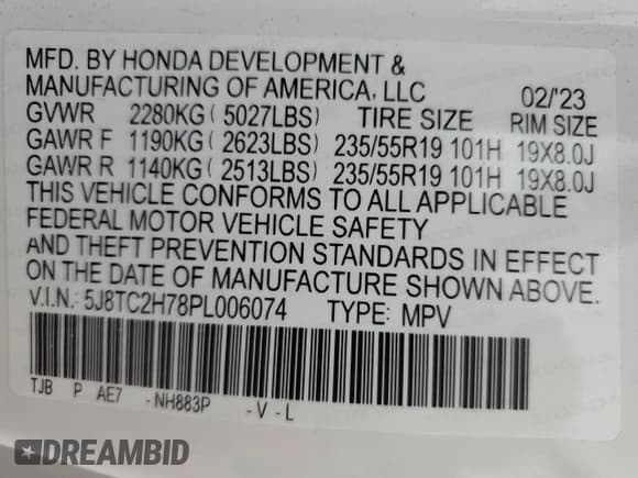 ✅ 2023 Acura RDX Advance • VIN: 5J8TC2H78PL006074 • Lot: 79515484. Wystawiony na Copart z przebiegiem 46 253 mil. Bezpłatny archiwum sprzedaży aukcyjnych z USA i szczegółowy raport historii pojazdu na DreamBid. Zdjęcie 13.