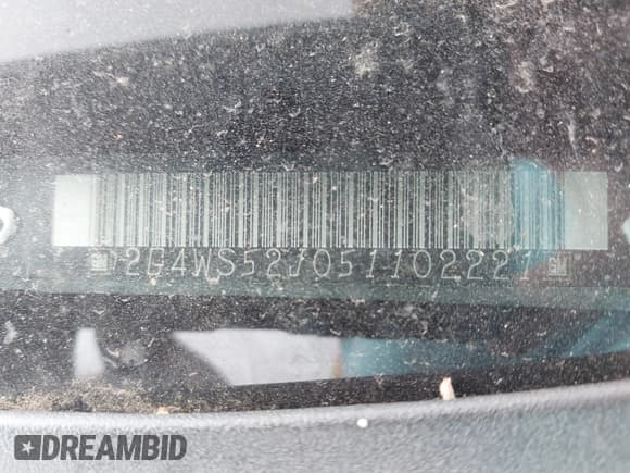 ✅ 2005 Buick Century Custom • VIN: 2G4WS52J051102221 • Лот: 42833011. Опубликован ранее на IAAI с пробегом 266 405 миль. Бесплатный доступ к архиву аукционных продаж из США и подробный отчёт об истории автомобиля на DreamBid. Изображение 9.