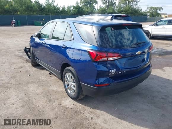 2022 Chevrolet Equinox LS with VIN 2GNAXHEV9N6108691, listed as a IAAI auction lot 43421600 with 23,330 mi miles and . Bid and sale history available at DreamBid. Image 3.