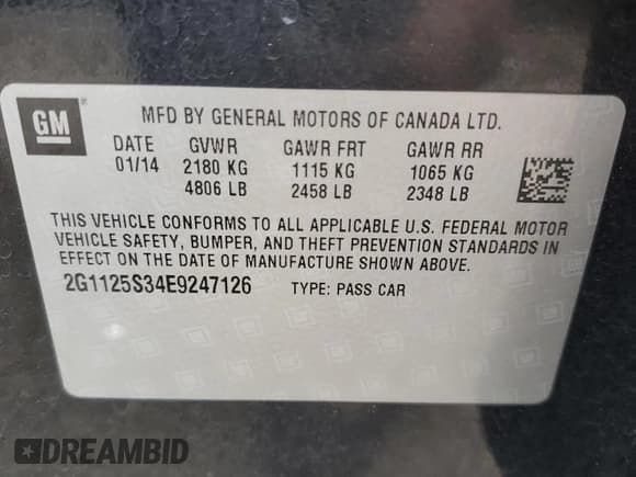 ✅ 2014 Chevrolet Impala LT • VIN: 2G1125S34E9247126 • Лот: 73043494. Опубликован ранее на Copart с пробегом 185 101 миль. Бесплатный доступ к архиву аукционных продаж из США и подробный отчёт об истории автомобиля на DreamBid. Изображение 12.