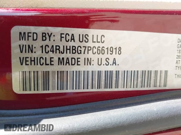 2023 Jeep Grand Cherokee Limited with VIN 1C4RJHBG7PC661918, listed as a IAAI auction lot 43363446 with 103,839 mi miles and . Bid and sale history available at DreamBid. Image 9.