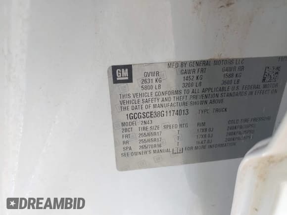 ✅ 2016 Chevrolet Colorado 2WD LT • VIN: 1GCGSCE38G1174013 • Лот: 42936522. Опубликован ранее на IAAI с пробегом 142 382 миль. Бесплатный доступ к архиву аукционных продаж из США и подробный отчёт об истории автомобиля на DreamBid. Изображение 9.