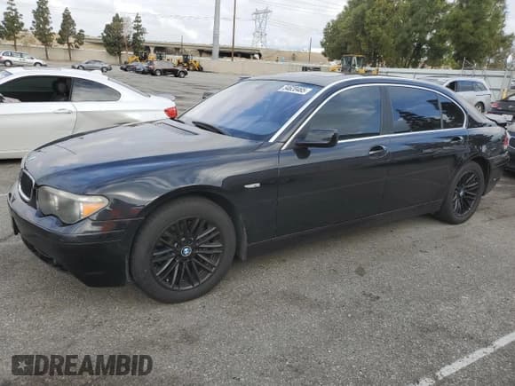 ✅ 2003 BMW 7 Series 745Li • VIN: WBAGN63403DR10940 • Lot: 54620465. Listed on Copart with 184,535 mi. Free auction sales archive from the USA and detailed vehicle history report at DreamBid. Image 1.