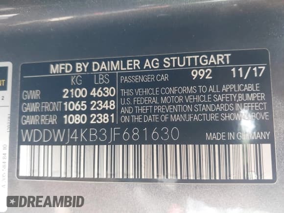 ✅ 2018 Mercedes-Benz C 300 • VIN: WDDWJ4KB3JF681630 • Lot: 40327445. Listed on IAAI with 90,967 mi. Free auction sales archive from the USA and detailed vehicle history report at DreamBid. Image 9.