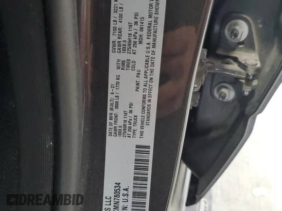 2021 Ram 1500 Big Horn с VIN 1C6SRFBTXMN780534, выставлен на аукционе Copart как лот 84024955 с пробегом 59 272 миль миль и Списание • Salvage title. История ставок и продаж доступна на DreamBid. Изображение 12.