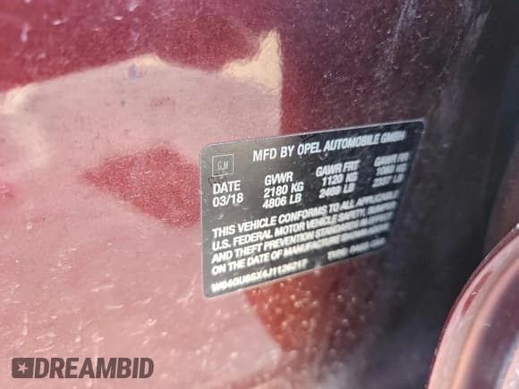 ✅ 2018 Buick Regal Preferred • VIN: W04GU8SX4J1126217 • Лот: 93893805. Опубликован ранее на Copart с пробегом 64 340 миль. Бесплатный доступ к архиву аукционных продаж из США и подробный отчёт об истории автомобиля на DreamBid. Изображение 12.