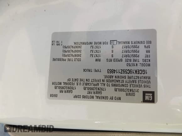 ✅ 2009 Chevrolet Silverado 1500 LS • VIN: 1GCEK19C59Z114863 • Lot: 42638134. Listed on IAAI with 260,449 mi. Free auction sales archive from the USA and detailed vehicle history report at DreamBid. Image 9.