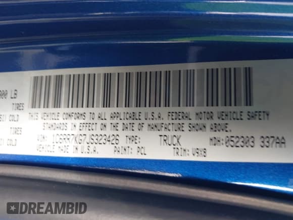 ✅ 2018 Ram 1500 Express • VIN: 1C6RR7KG7JS323426 • Lot: 43790801. Wystawiony na IAAI z przebiegiem 129 588 mil. Bezpłatny archiwum sprzedaży aukcyjnych z USA i szczegółowy raport historii pojazdu na DreamBid. Zdjęcie 9.