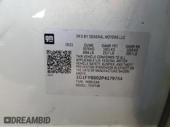 ✅ 2023 Chevrolet Bolt EUV LT • VIN: 1G1FY6S02P4179754 • Лот: 91420895. Опубликован ранее на Copart с пробегом 51 135 миль. Бесплатный доступ к архиву аукционных продаж из США и подробный отчёт об истории автомобиля на DreamBid. Изображение 13.