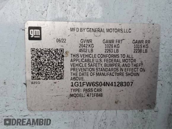 2022 Chevrolet Bolt EV 1LT z VIN 1G1FW6S04N4128307, wystawiony jako Copart lot #41371644 z przebiegiem 51 039 mil mil oraz . Historia ofert i sprzedaży dostępna na DreamBid. Obrazek 12.