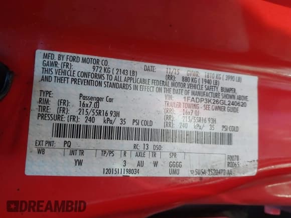 ✅ 2016 Ford Focus SE • VIN: 1FADP3K26GL240620 • Lot: 43736819. Wystawiony na IAAI z przebiegiem 143 748 mil. Bezpłatny archiwum sprzedaży aukcyjnych z USA i szczegółowy raport historii pojazdu na DreamBid. Zdjęcie 9.