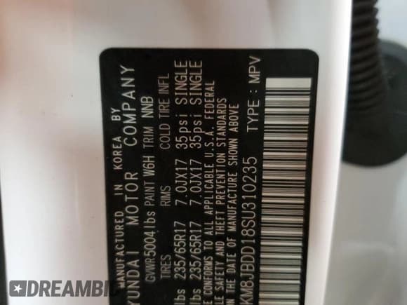 ✅ 2025 Hyundai Tucson Blue • VIN: KM8JBDD18SU310235 • Lot: 90871635. Listed on Copart with 7,595 mi. Free auction sales archive from the USA and detailed vehicle history report at DreamBid. Image 13.