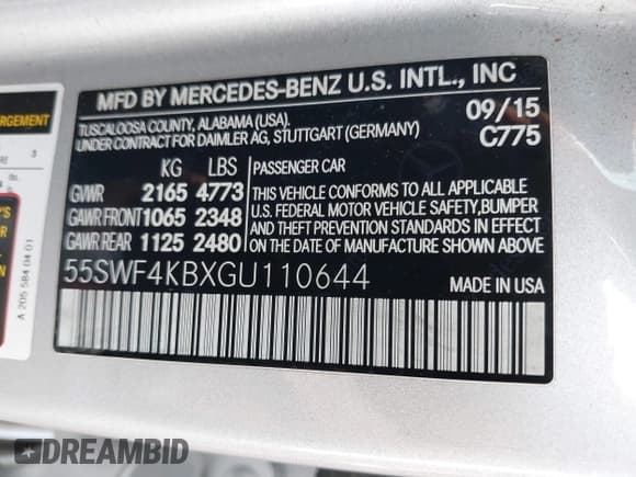 ✅ 2016 Mercedes-Benz C 300 Luxury • VIN: 55SWF4KBXGU110644 • Lot: 43338357. Wystawiony na IAAI z przebiegiem 78 841 mil. Bezpłatny archiwum sprzedaży aukcyjnych z USA i szczegółowy raport historii pojazdu na DreamBid. Zdjęcie 9.