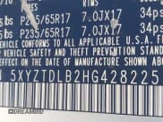 ✅ 2017 Hyundai Santa Fe 2.4L • VIN: 5XYZTDLB2HG428225 • Лот: 43538574. Опубликован ранее на IAAI с пробегом 117 111 миль. Бесплатный доступ к архиву аукционных продаж из США и подробный отчёт об истории автомобиля на DreamBid. Изображение 9.