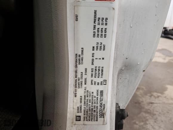 ✅ 2007 Chevrolet Colorado Work Truck • VIN: 1GCCS149478216886 • Lot: 81070674. Wystawiony na Copart z przebiegiem 237 678 mil. Bezpłatny archiwum sprzedaży aukcyjnych z USA i szczegółowy raport historii pojazdu na DreamBid. Zdjęcie 12.