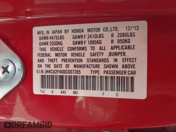 ✅ 2013 Acura TSX • VIN: JH4CU2F40DC007265 • Lot: 42227026. Wystawiony na IAAI z przebiegiem 112 013 mil. Bezpłatny archiwum sprzedaży aukcyjnych z USA i szczegółowy raport historii pojazdu na DreamBid. Zdjęcie 9.