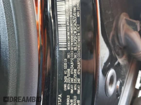 2024 Dodge Hornet R/T z VIN ZACPDFCW3R3A26354, wystawiony jako Copart lot #53850535 z przebiegiem 32 126 mil mil oraz Szkoda całkowita • Salvage title. Historia ofert i sprzedaży dostępna na DreamBid. Obrazek 13.