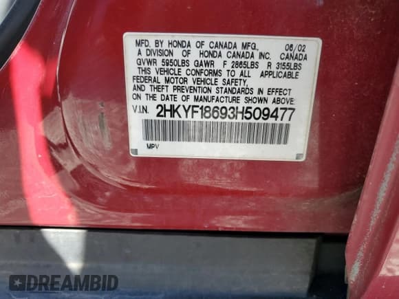 ✅ 2003 Honda Pilot EX • VIN: 2HKYF18693H509477 • Lot: 86478805. Wystawiony na Copart z przebiegiem 210 493 mil. Bezpłatny archiwum sprzedaży aukcyjnych z USA i szczegółowy raport historii pojazdu na DreamBid. Zdjęcie 13.