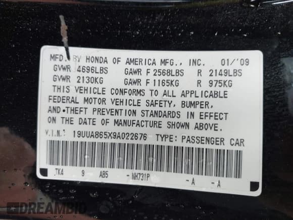 ✅ 2009 Acura TL Technology • VIN: 19UUA865X9A022676 • Лот: 43261237. Опубликован ранее на IAAI с пробегом 263 156 миль. Бесплатный доступ к архиву аукционных продаж из США и подробный отчёт об истории автомобиля на DreamBid. Изображение 9.