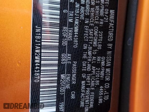 ✅ 2021 Nissan Rogue S • VIN: JN1BJ1AW2MW443870 • Лот: 82646365. Опубликован ранее на Copart с пробегом Не указан. Бесплатный доступ к архиву аукционных продаж из США и подробный отчёт об истории автомобиля на DreamBid. Изображение 13.