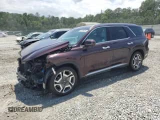 2024 Hyundai Palisade Limited с VIN KM8R54GE9RU721775, выставлен на аукционе Copart как лот 65758235 с пробегом 24 910 миль миль и Списание • Salvage title. История ставок и продаж доступна на DreamBid. Изображение 1.