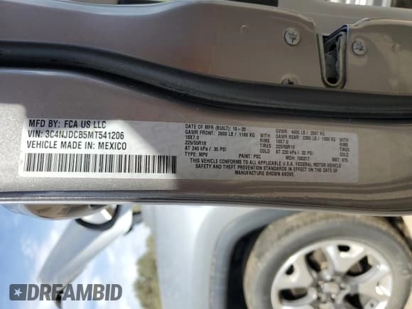 ✅ 2021 Jeep Compass Limited • VIN: 3C4NJDCB5MT541206 • Lot: 85371515. Wystawiony na Copart z przebiegiem 34 257 mil. Bezpłatny archiwum sprzedaży aukcyjnych z USA i szczegółowy raport historii pojazdu na DreamBid. Zdjęcie 12.