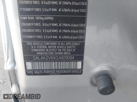 ✅ 2016 Land Rover LR4 HSE Lux • VIN: SALAK2V6XGA829064 • Лот: 43786695. Опубликован ранее на IAAI с пробегом 182 315 миль. Бесплатный доступ к архиву аукционных продаж из США и подробный отчёт об истории автомобиля на DreamBid. Изображение 9.