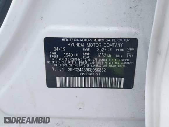 ✅ 2019 Hyundai Accent SE • VIN: 3KPC24A39KE086832 • Лот: 43173471. Размещён на IAAI с пробегом 77 234 миль миль. Получите бесплатный доступ к архиву аукционных продаж из США и посмотрите подробный отчёт об истории автомобиля на DreamBid. Изображение 9.