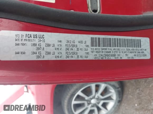 ✅ 2017 Jeep Compass Sport • VIN: 1C4NJCBA8HD166880 • Лот: 42593173. Опубликован ранее на IAAI с пробегом 110 397 миль. Бесплатный доступ к архиву аукционных продаж из США и подробный отчёт об истории автомобиля на DreamBid. Изображение 9.