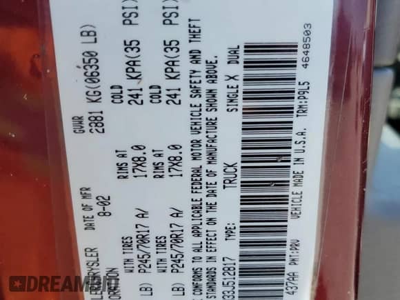 2003 Dodge 1500 ST с VIN 1D7HA16N33J512817, выставлен на аукционе Copart как лот 58774704 с пробегом 180 330 миль миль и Чистый • Clean title. История ставок и продаж доступна на DreamBid. Изображение 12.