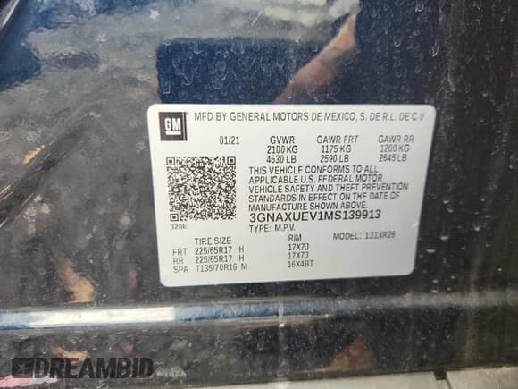 ✅ 2021 Chevrolet Equinox LT • VIN: 3GNAXUEV1MS139913 • Лот: 85920575. Опубликован ранее на Copart с пробегом 75 257 миль. Бесплатный доступ к архиву аукционных продаж из США и подробный отчёт об истории автомобиля на DreamBid. Изображение 13.