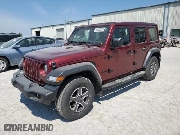 ✅ 2021 Jeep Wrangler Unlimited Sport S • VIN: 1C4HJXDM2MW859115 • Lot: 67709535. Listed on Copart with 34,453 mi. Free auction sales archive from the USA and detailed vehicle history report at DreamBid. Image 1.