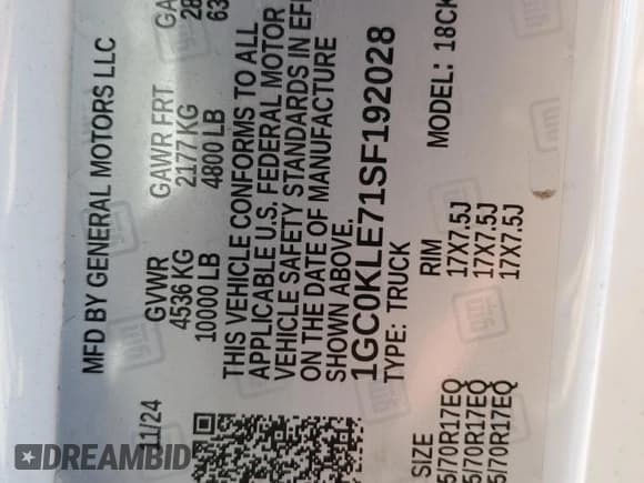 ✅ 2025 Chevrolet Silverado 2500HD • VIN: 1GC0KLE71SF192028 • Lot: 71370845. Wystawiony na Copart z przebiegiem 15 609 mil. Bezpłatny archiwum sprzedaży aukcyjnych z USA i szczegółowy raport historii pojazdu na DreamBid. Zdjęcie 12.