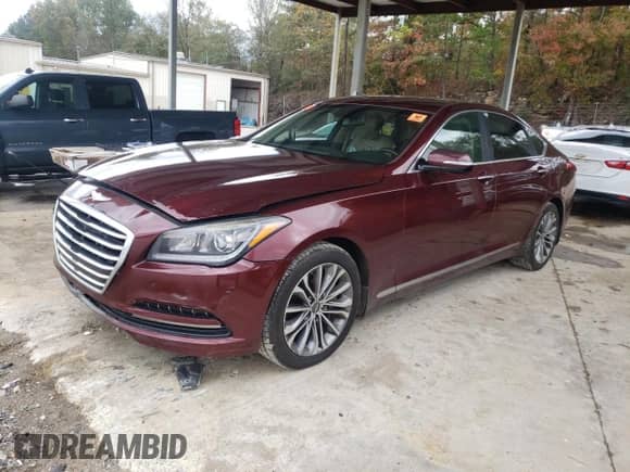 2015 Hyundai Genesis 3.8L z VIN KMHGN4JE5FU014135, wystawiony jako Copart lot #81644424 z przebiegiem 97 729 mil mil oraz Szkoda całkowita • Salvage title. Historia ofert i sprzedaży dostępna na DreamBid. Obrazek 1.
