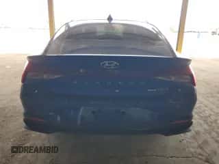 2023 Hyundai Elantra Blue with VIN KMHLM4AJ8PU042771, listed as a Copart auction lot 86103815 with 32,100 mi miles and Salvage title. Bid and sale history available at DreamBid. Image 6.