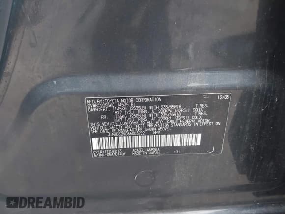 ✅ 2006 Toyota RAV4 Sport • VIN: JTMBD32V066003722 • Lot: 43381828. Listed on IAAI with 166,155 mi. Free auction sales archive from the USA and detailed vehicle history report at DreamBid. Image 9.