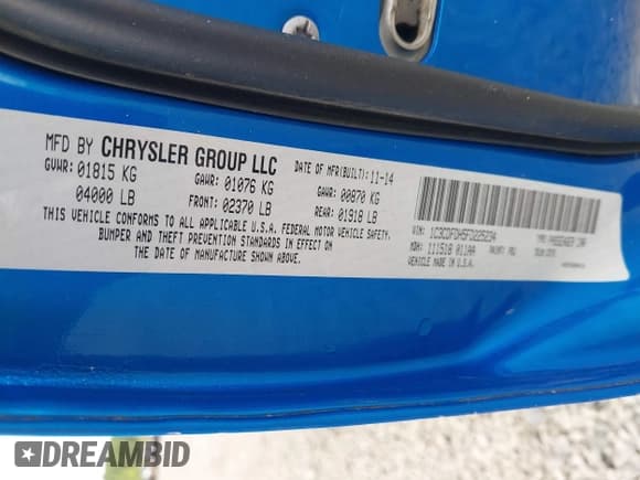 ✅ 2015 Dodge Dart Aero • VIN: 1C3CDFDH5FD225234 • Лот: 42533756. Опубликован ранее на IAAI с пробегом 116 932 миль. Бесплатный доступ к архиву аукционных продаж из США и подробный отчёт об истории автомобиля на DreamBid. Изображение 9.