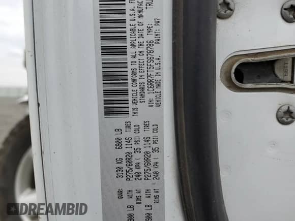 2015 Ram 1500 Tradesman with VIN 1C6RR7FT5FS678786, listed as a Copart auction lot 64749995 with 259,789 mi miles and Salvage title. Bid and sale history available at DreamBid. Image 12.