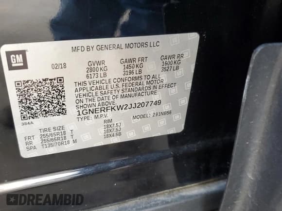 ✅ 2018 Chevrolet Traverse LS • VIN: 1GNERFKW2JJ207749 • Lot: 69281454. Wystawiony na Copart z przebiegiem 103 457 mil. Bezpłatny archiwum sprzedaży aukcyjnych z USA i szczegółowy raport historii pojazdu na DreamBid. Zdjęcie 13.