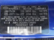 ✅ 2024 Hyundai Elantra SEL • VIN: KMHLS4DG4RU734664 • Lot: 41997942. Wystawiony na IAAI z przebiegiem 5 891 mil. Bezpłatny archiwum sprzedaży aukcyjnych z USA i szczegółowy raport historii pojazdu na DreamBid. Zdjęcie 9.