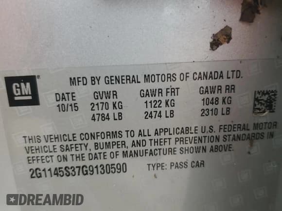 ✅ 2016 Chevrolet Impala LTZ • VIN: 2G1145S37G9130590 • Лот: 74211874. Опубликован ранее на Copart с пробегом Не указан. Бесплатный доступ к архиву аукционных продаж из США и подробный отчёт об истории автомобиля на DreamBid. Изображение 13.