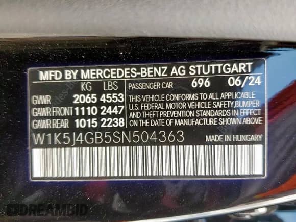 2025 Mercedes-Benz CLA 250 z VIN W1K5J4GB5SN504363, wystawiony jako Copart lot #61268535 z przebiegiem 1 854 mil mil oraz Szkoda całkowita • Salvage title. Historia ofert i sprzedaży dostępna na DreamBid. Obrazek 13.