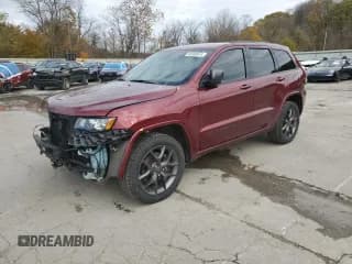 ✅ 2021 Jeep Grand Cherokee Limited • VIN: 1C4RJFBG5MC881185 • Лот: 90380815. Опубликован ранее на Copart с пробегом 46 465 миль. Бесплатный доступ к архиву аукционных продаж из США и подробный отчёт об истории автомобиля на DreamBid. Изображение 1.