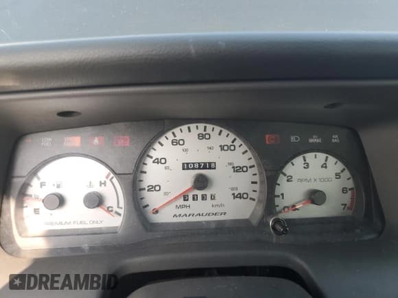 ✅ 2004 Mercury Marauder • VIN: 2MHHM79V94X638108 • Lot: 66498065. Listed on Copart with 108,718 mi. Free auction sales archive from the USA and detailed vehicle history report at DreamBid. Image 9.