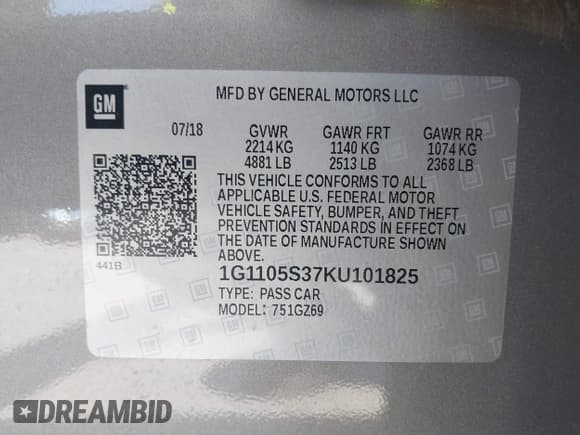 ✅ 2019 Chevrolet Impala Premier • VIN: 1G1105S37KU101825 • Лот: 43183510. Опубликован ранее на IAAI с пробегом 101 390 миль. Бесплатный доступ к архиву аукционных продаж из США и подробный отчёт об истории автомобиля на DreamBid. Изображение 9.